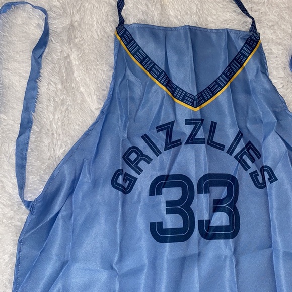 Rare New Memphis Grizzlies Jersey Apron Blue Navy 33 - Picture 6 of 10